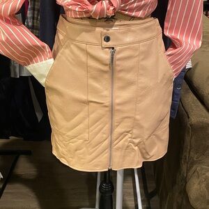 Bar III Vintage Blush Mini Skirt with Front Zipper